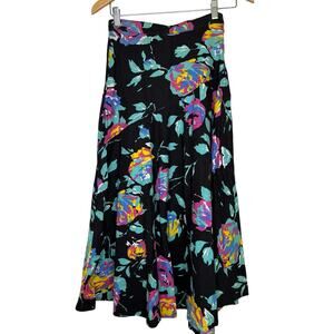 Vintage Organically Grown Brand Floral Midi Skirt size 5